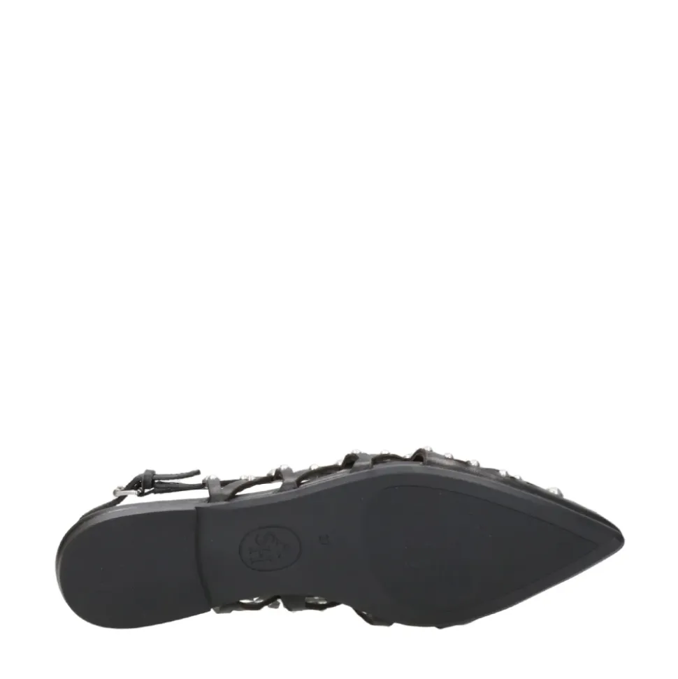 Scarpe in Pelle con Borchie e Cut-Out