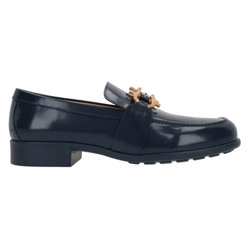 Scarpe Mocassino in Pelle Blu