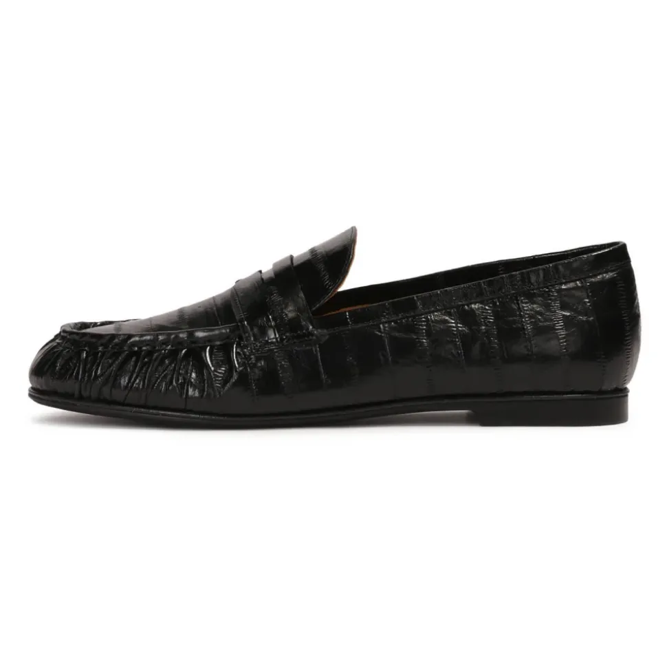 Scarpe slip-on in pelle stampata