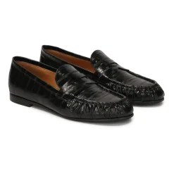 Scarpe slip-on in pelle stampata