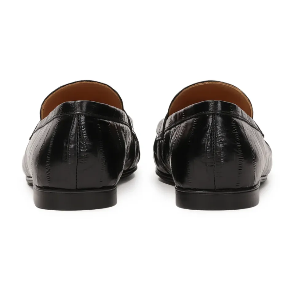 Scarpe slip-on in pelle stampata