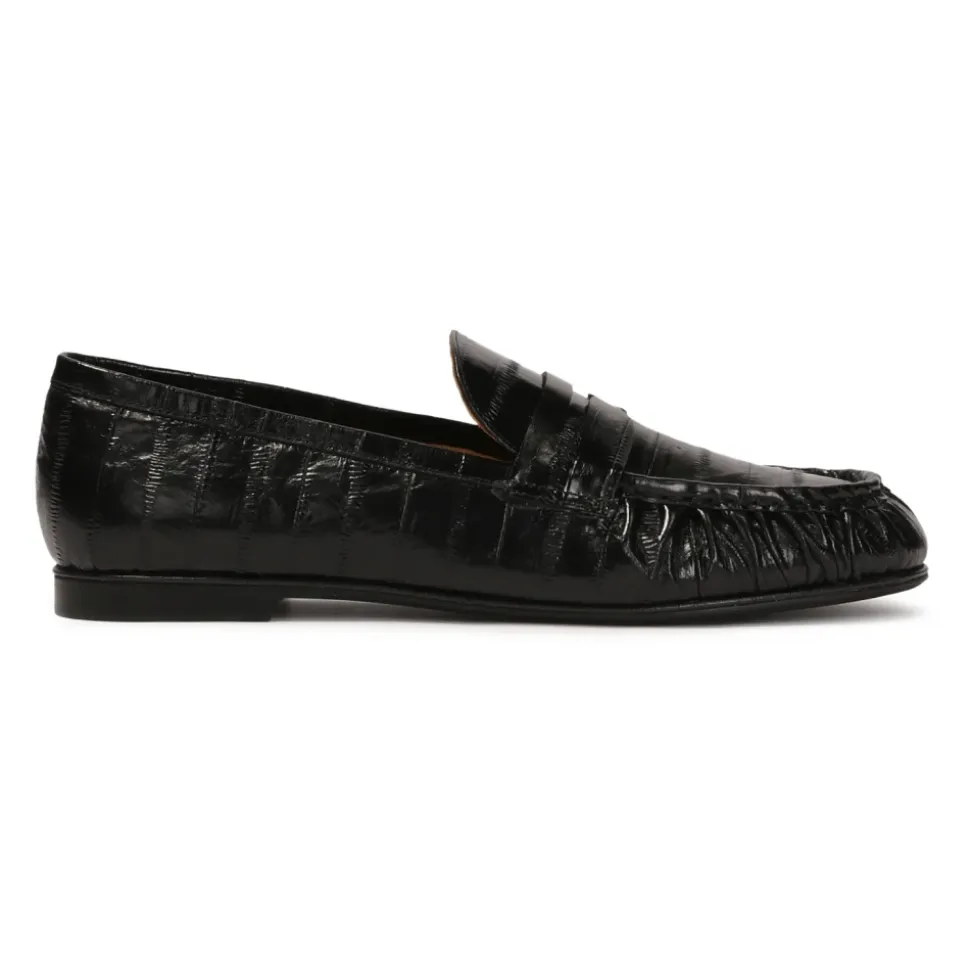 Scarpe slip-on in pelle stampata