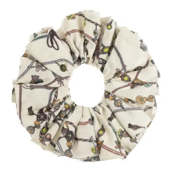 Scrunchie in Twill di Seta Stampata