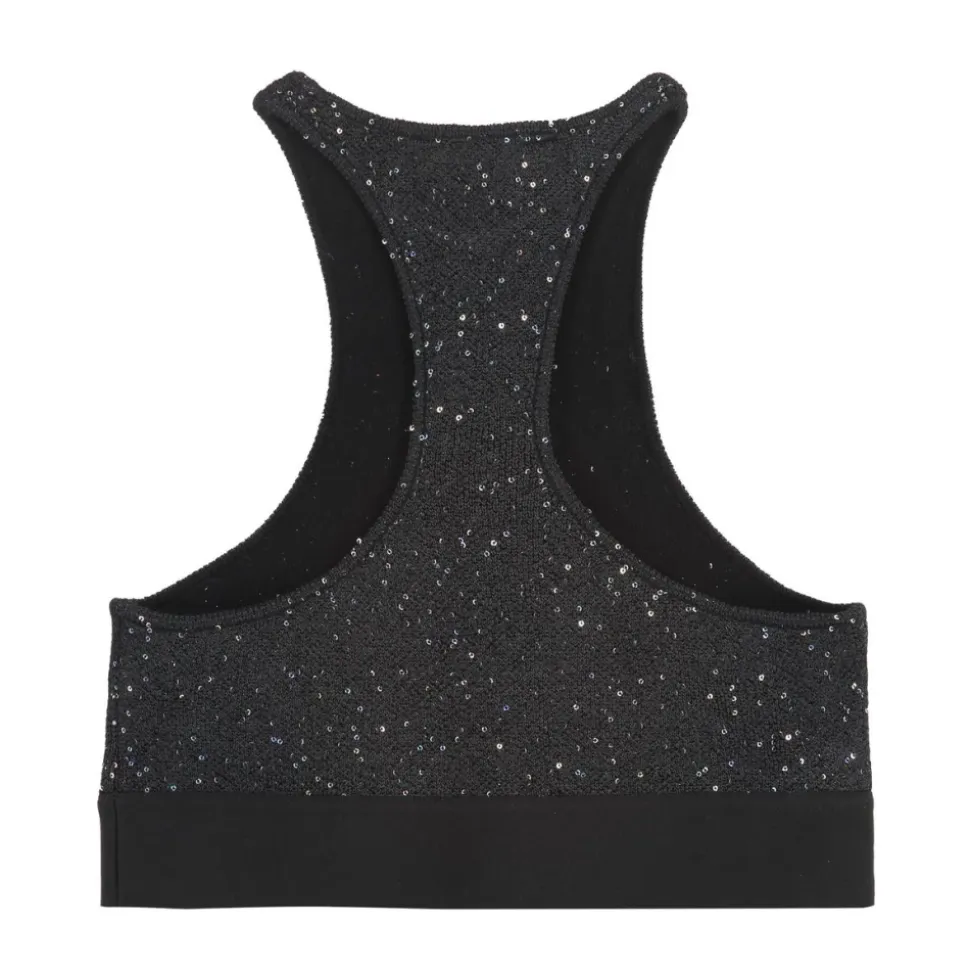 Sequin Knit Sports Bra