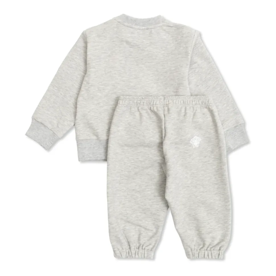 Set Felpa e Pantaloni Sportivi in Jersey di Cotone Stampato