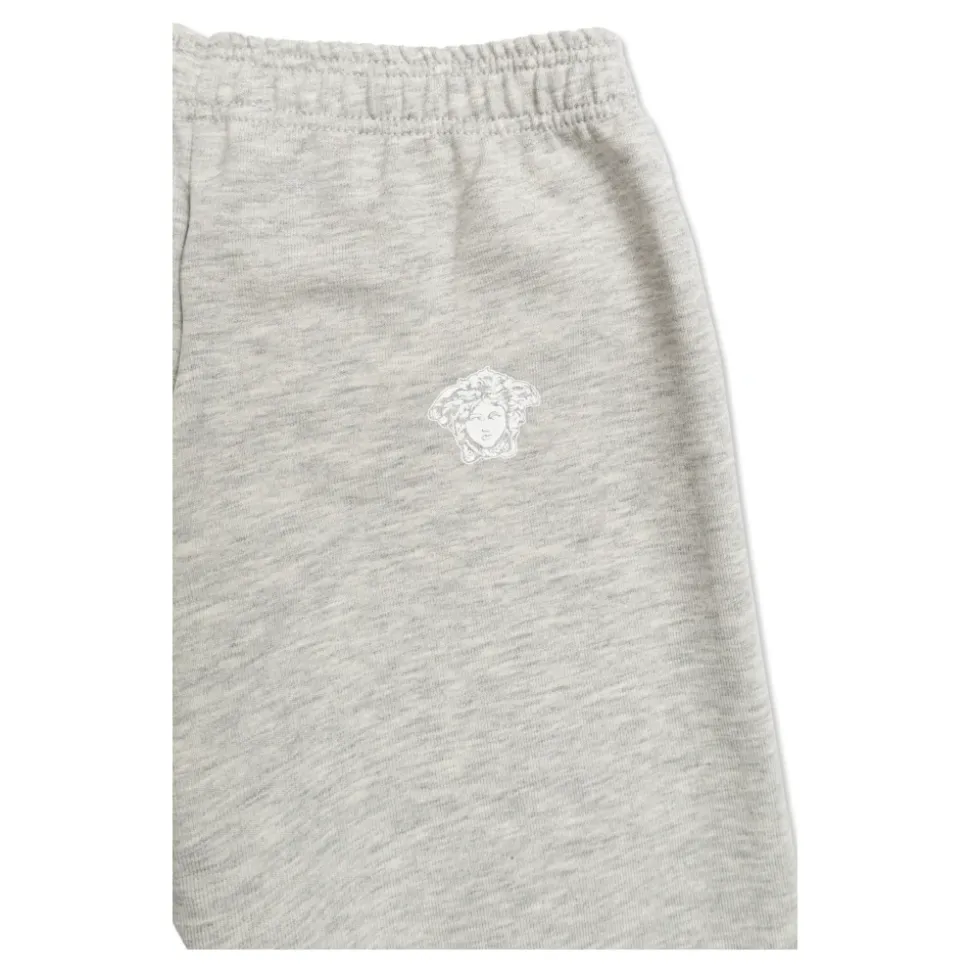 Set Felpa e Pantaloni Sportivi in Jersey di Cotone Stampato
