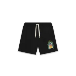 Short da Allenamento Stampato Nero Avenida