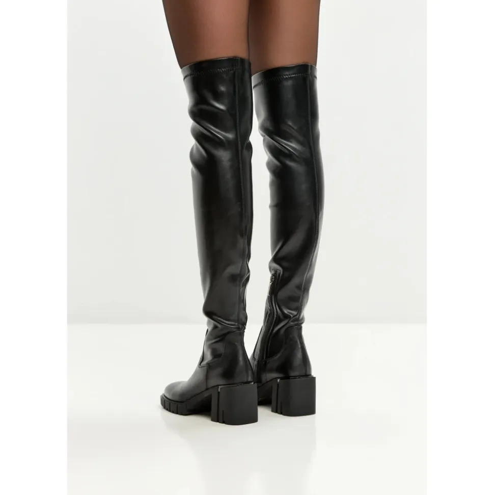 Sleek Rise Stivali sopra il ginocchio in pelle