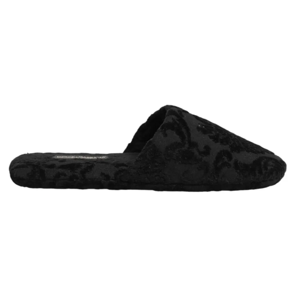 Slippers con logo ricamato