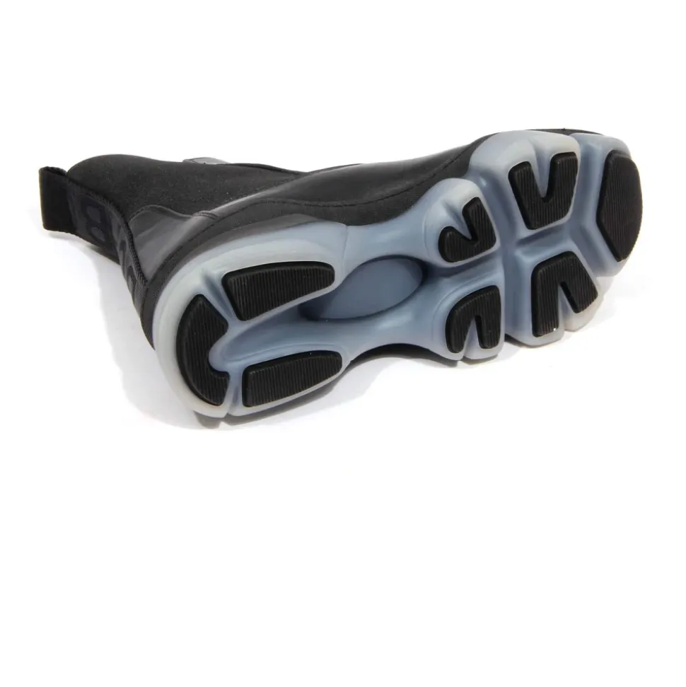 Sneaker boots in pelle e tessuto