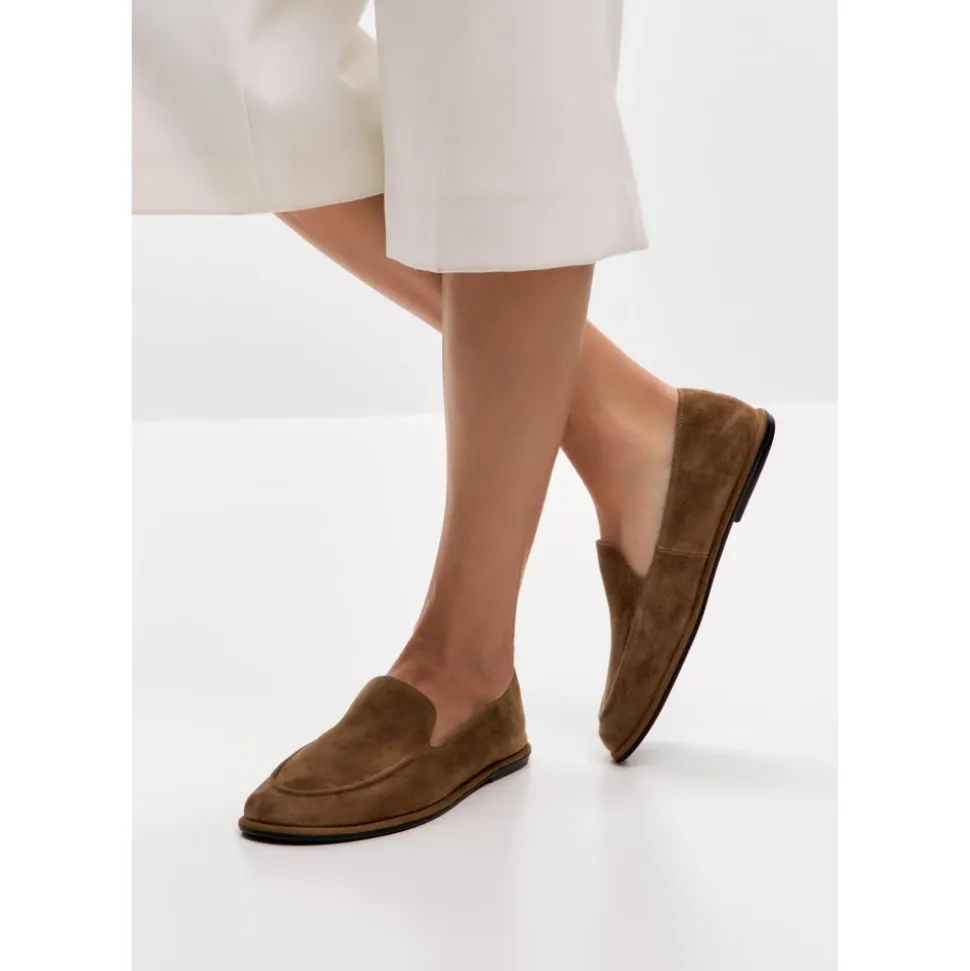 Soft Step Mocassini in Camoscio