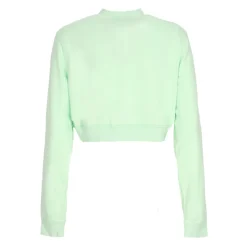 Sportswear Felpa Crop Leggera Verde
