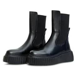 Stivaletti Chelsea con suola a coste - Nero