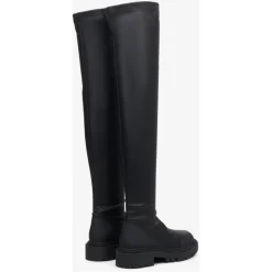 Stivali in Pelle con Gambale Elasticizzato