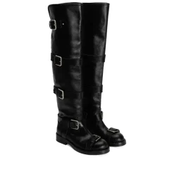 Stivali in Pelle di Cavallo Nera