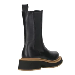 Stivali in Pelle Nera con Zip