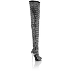 Suede Strass Overknee Boots