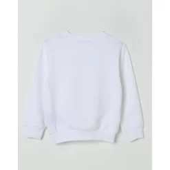 Top a Maglia Girocollo a Maniche Lunghe in Misto Cotone
