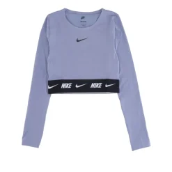 Top Crop a Maniche Lunghe Sportswear Tape
