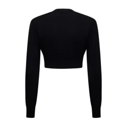 Top crop con scollo a V