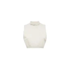 Top Smacchinato Senza Maniche Racerback a Costine