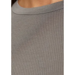 T-shirt a Maniche Lunghe a Costine