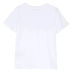 T-shirt bianca con logo nero