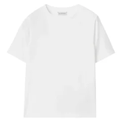 T-shirt Bianca con Logo Ricamato