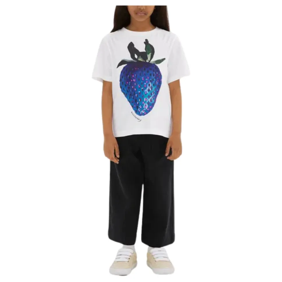 T-shirt bianca con stampa frontale