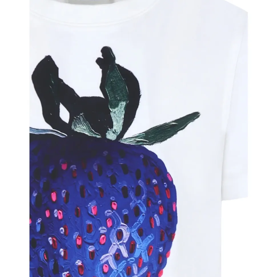 T-shirt bianca con stampa frontale