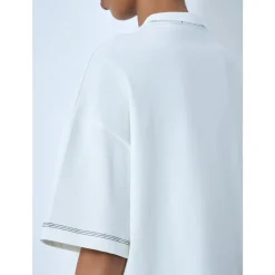 T-shirt boxy con logo ricamato