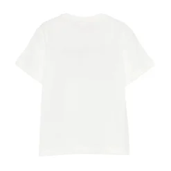 T-shirt con logo di paillettes