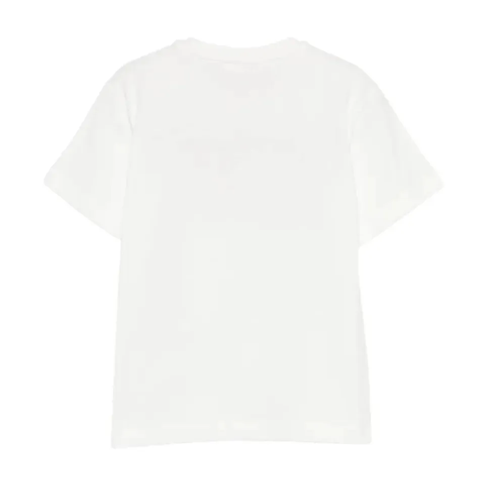 T-shirt con logo di paillettes