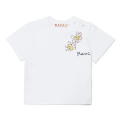 T-shirt con logo floreale