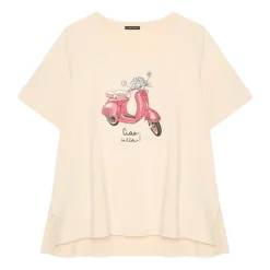 T-shirt in Cotone con Stampa