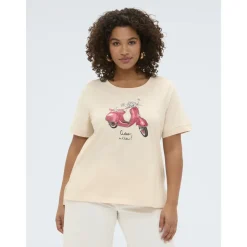 T-shirt in Cotone con Stampa
