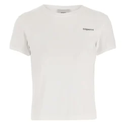 T-shirt in Cotone Girocollo con Dettaglio Logo