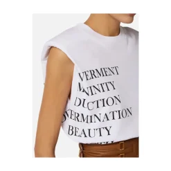 T-shirt in jersey con stampa lettering