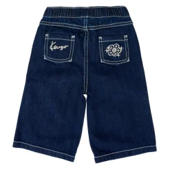 Tuta in Felpa Denim con Ricamo di Papavero