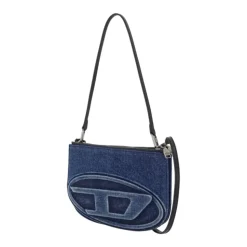 Twin Pouch in Cotone Blu con Catena