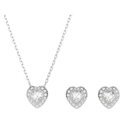 Unisex Ariana Grande x Set di Gioielli Mixed Cuts Cuore Bianco Rodiato 5720849