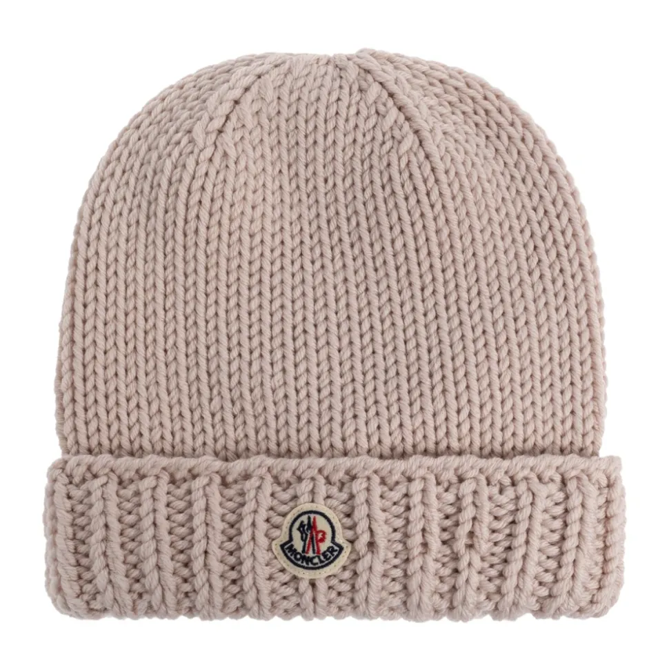 Wool Beanie with Logo Patch