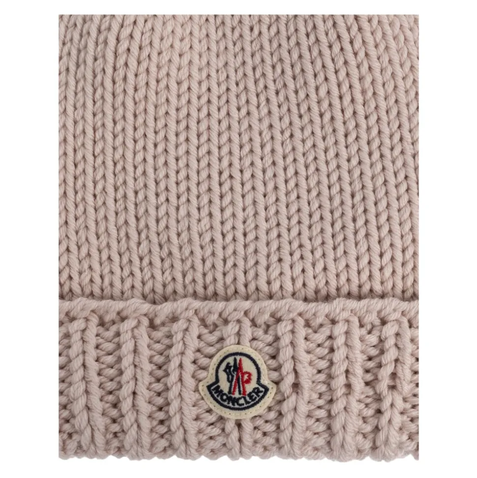Wool Beanie with Logo Patch