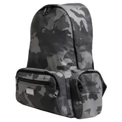 Zaino grigio in camuffamento con logo